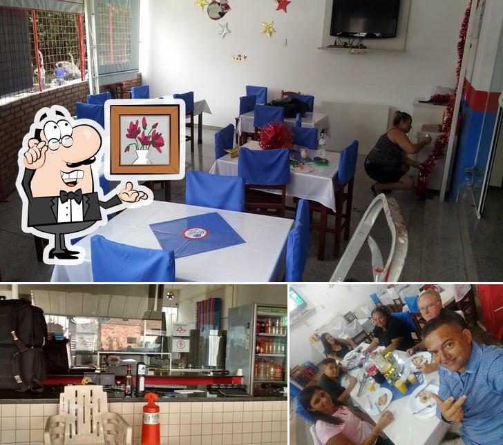 A Cascata Pizza se destaca pelo interior e mesa de jantar