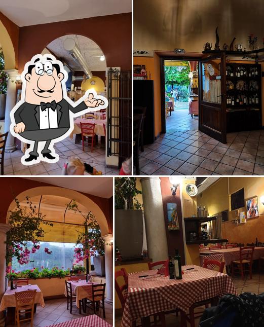Gli interni di Osteria Al Gallo