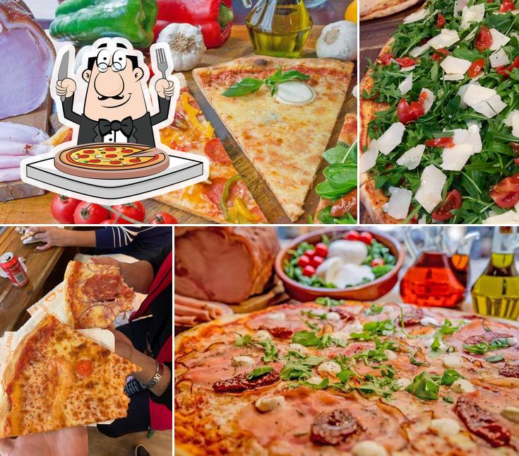 Get pizza at La Pizza Pazza