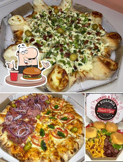 Hambúrguer em PIZZARIA E HAMBURGUERIA AMORE PIZZA