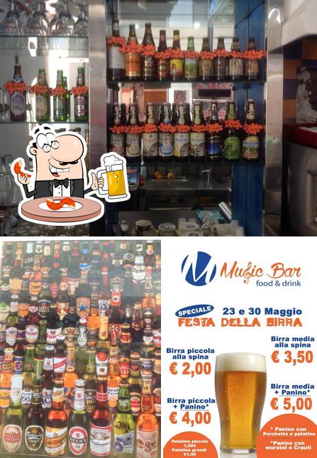 Puoi goderti un rinfrescante bicchiere di birra chiara o scura