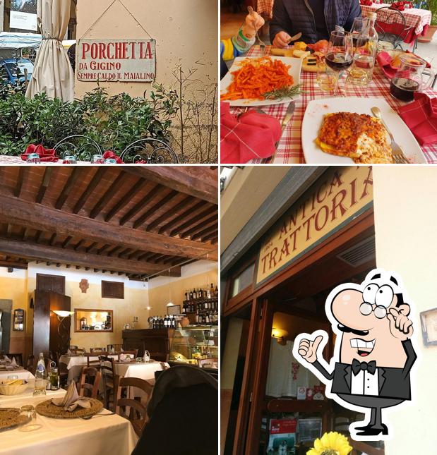 Gli interni di Antica Trattoria