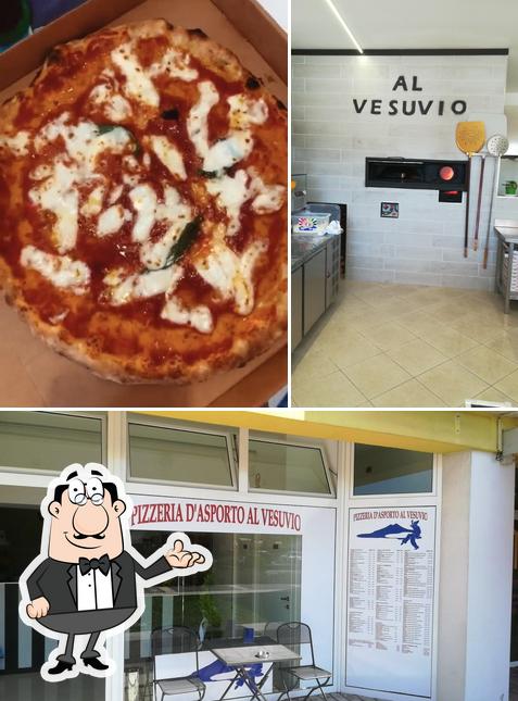 La foto della interni e pizza di Al Vesuvio