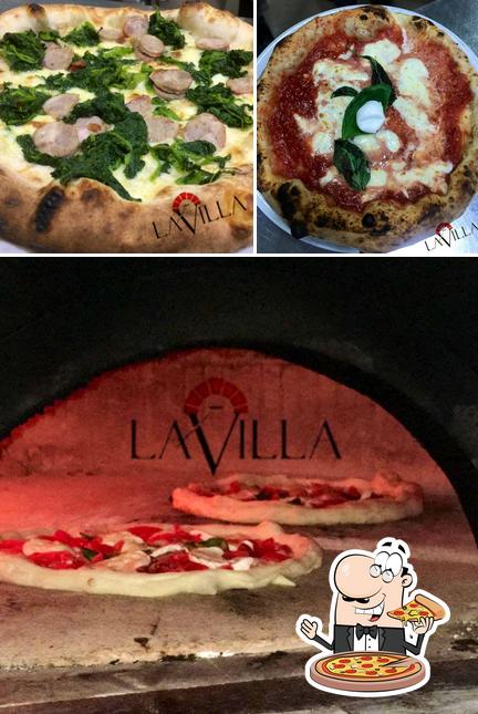 A Pizzeria La Villa, puoi ordinare una bella pizza