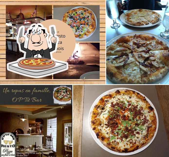 A O P'tit Bar Resto Pizza four a Bois, vous pouvez déguster des pizzas