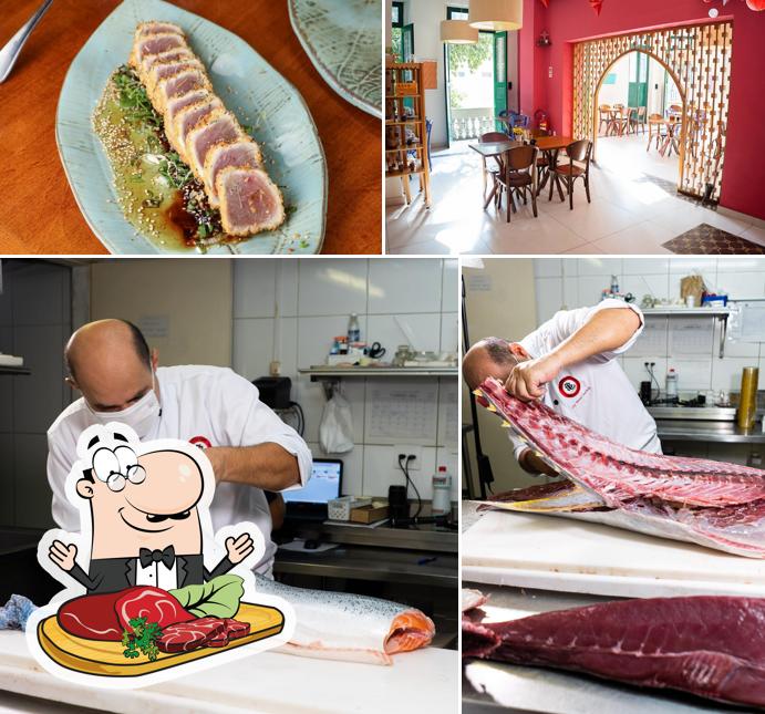 Prove pratos de carne no Restaurante Japonês Mestre Kami