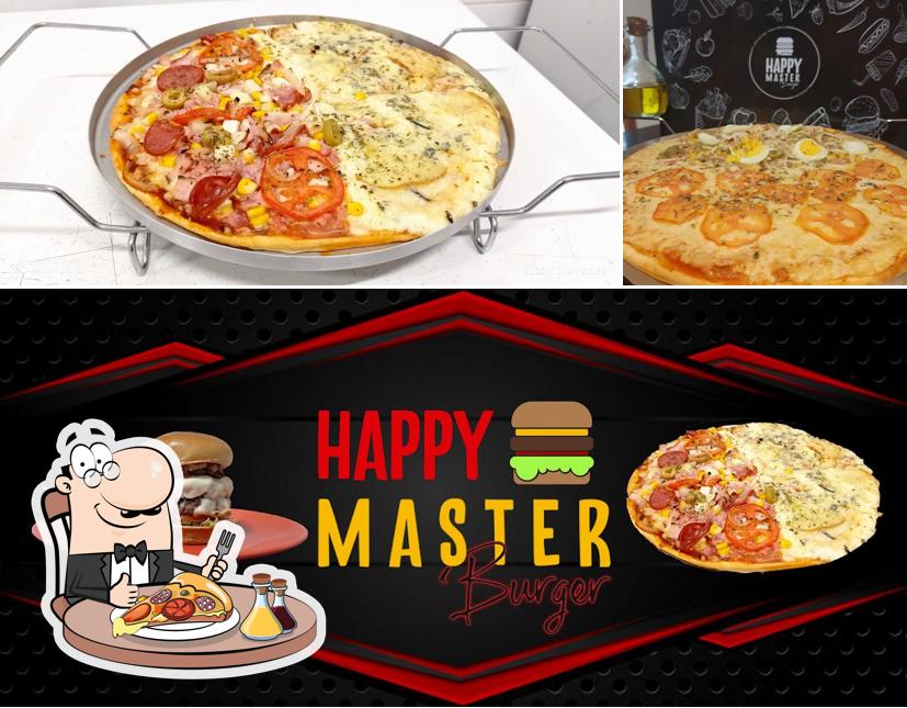 Experimente pizza no Happy Master Burger