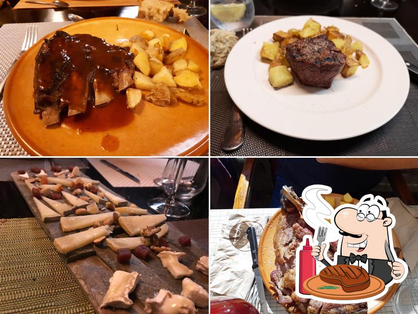 En Restaurate La Bruja, Carnes a la Brasa se pueden degustar platos con carne 