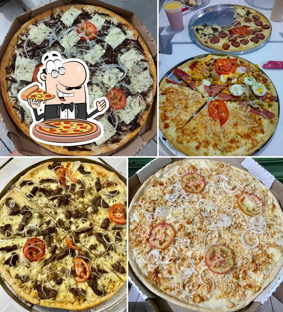 Escolha diferentes tipos de pizza