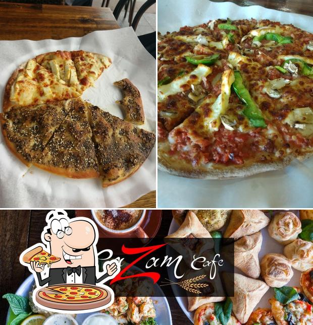 Order pizza at Cazam Cafe Campsie
