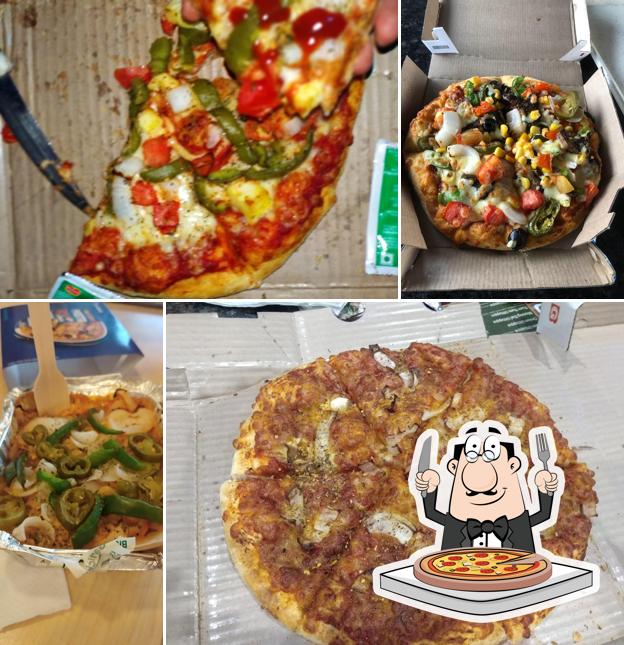 Pick pizza at Domino's Pizza