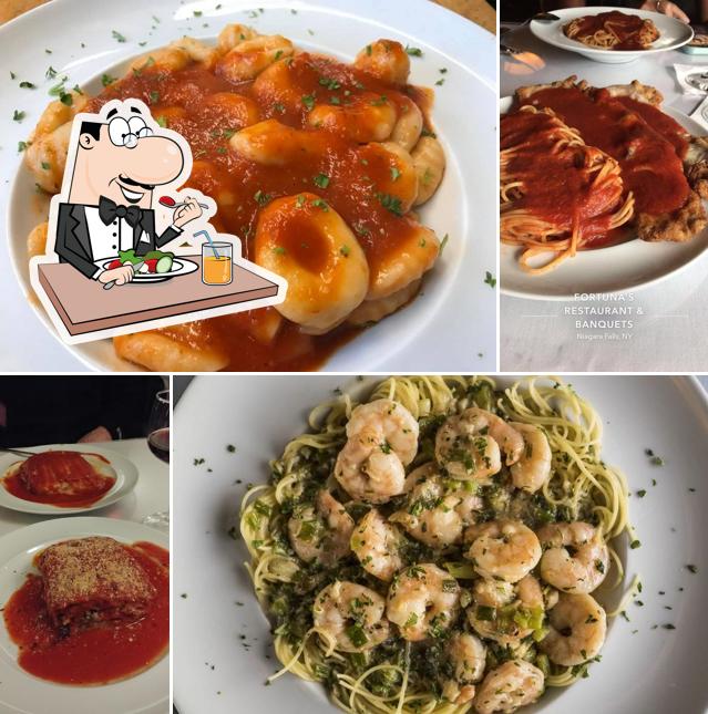 Food at Fortuna’s Restaurant & Banquets