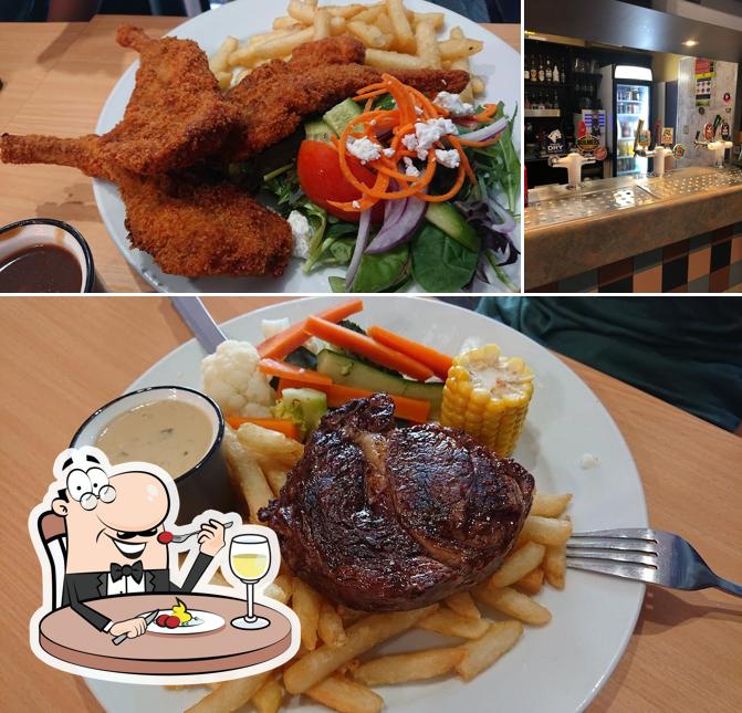 Take a look at the photo showing food and bar counter at Adelaide Hotel Moruya
