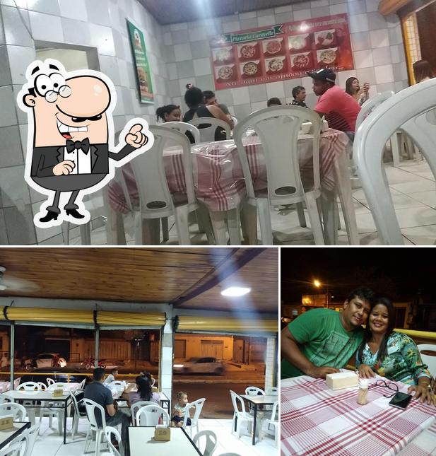 O interior do Pizzaria Caravelle