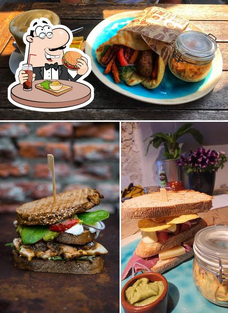 Order a burger at Bij Best. Breakfast, Lunch & Coffee