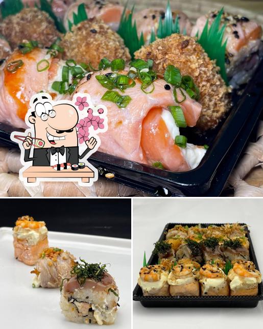 Rolos de sushi são oferecidos por Sushi Icarai