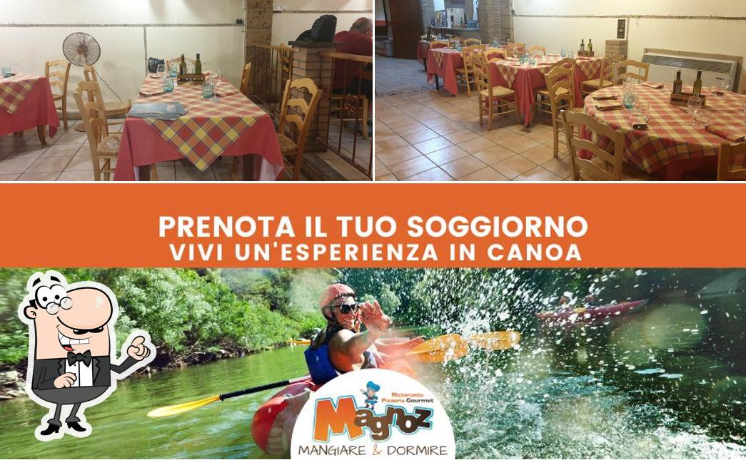 Tra le varie cose da Trattoria - Pizzeria Magnoz si possono trovare la interni e esterno