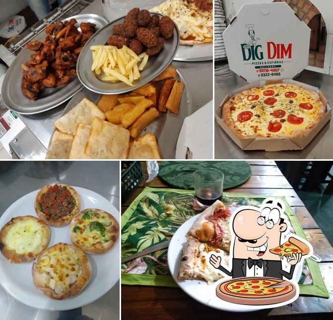 Escolha pizza no Dig Dim Pizzas e Esfirras