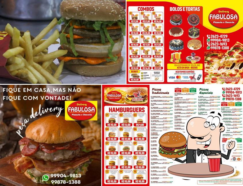 Experimente um hambúrguer no Fabulosa Pizzaria Buzios