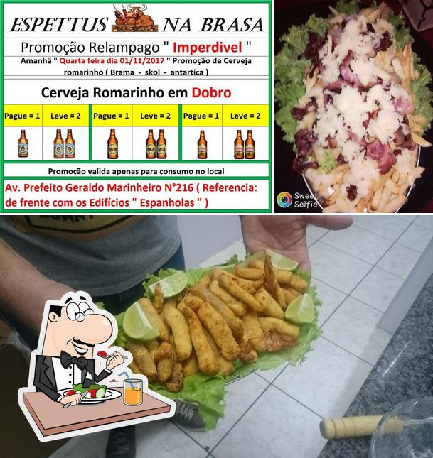 Take a look at the photo displaying food and beer at Espettus Boi na Brasa