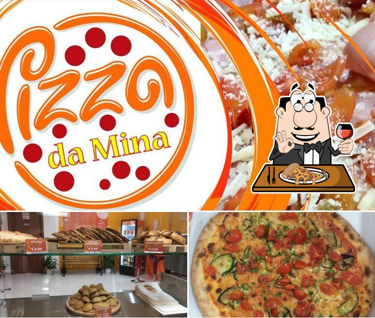 A Pizzeria Da Mina di Palmas Giacomo, puoi provare una bella pizza