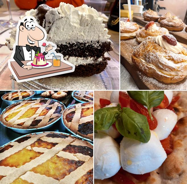 Pizzeria Oltremare specialità di Pesce e Pizza serve un'ampia varietà di dessert