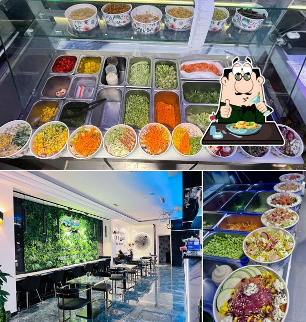 L’image de la nourriture et intérieur de xian poke &bubble tea’s
