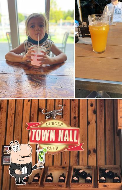 Enjoy a drink at Town Hall Burger & Beer Durham
