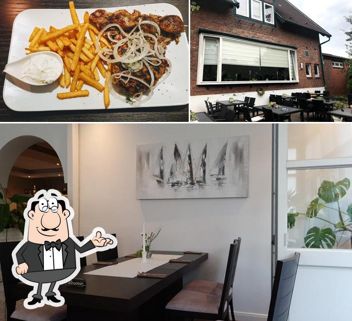 Взгляните на эту фотографию, где видны внутреннее оформление и картофель фри в Restaurant Zum Griechen Itzehoe