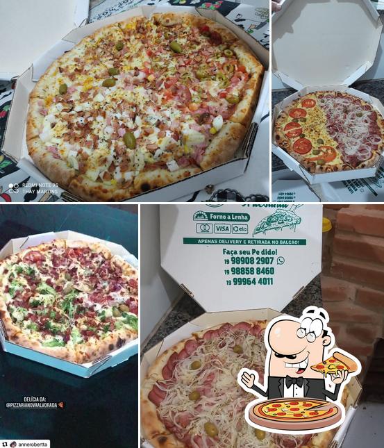 Consiga pizza no Pizzaria nova alvorada artesanal