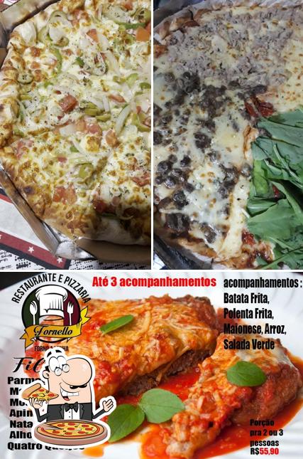 No Fornello Pizzaria & Marmitaria, você pode degustar pizza