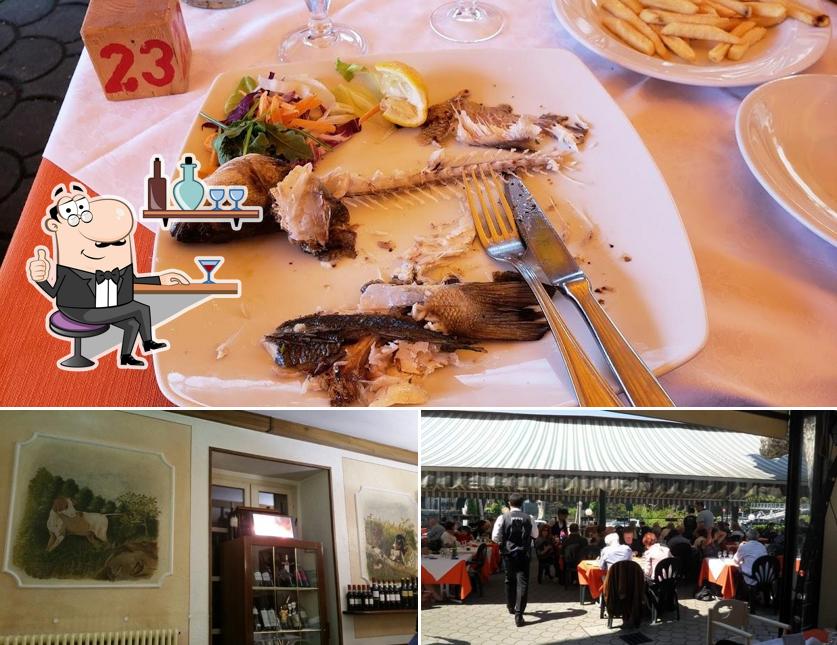 La interni e cibo del ristorante