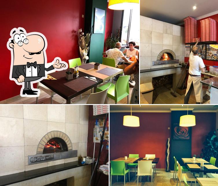 The interior of Pizza Shani