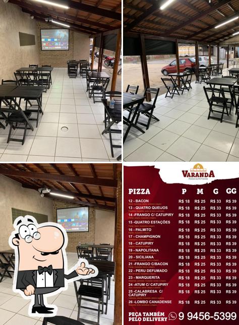 O interior do A Varanda Pizzas e Petiscos