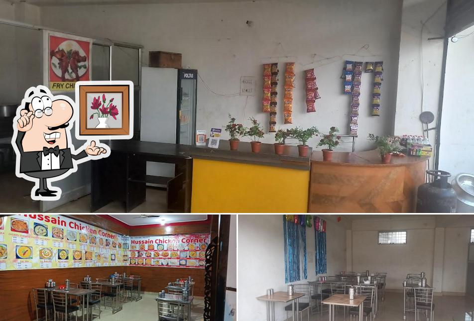 The interior of Hussian chicken Point near chok