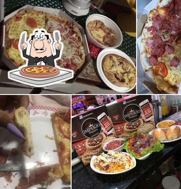 Peça pizza no Imperio Pizzaria hambúrgueria