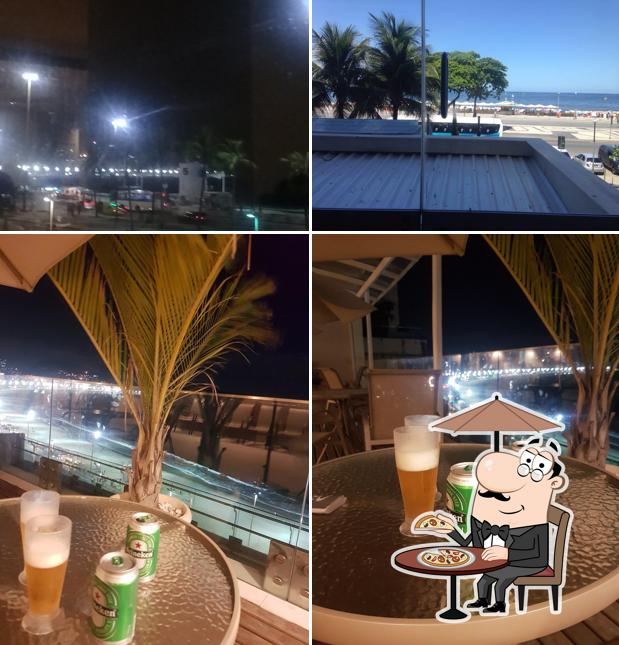 Entre diversos coisas, exterior e bebida podem ser encontrados no Restaurante Forno e Fogão