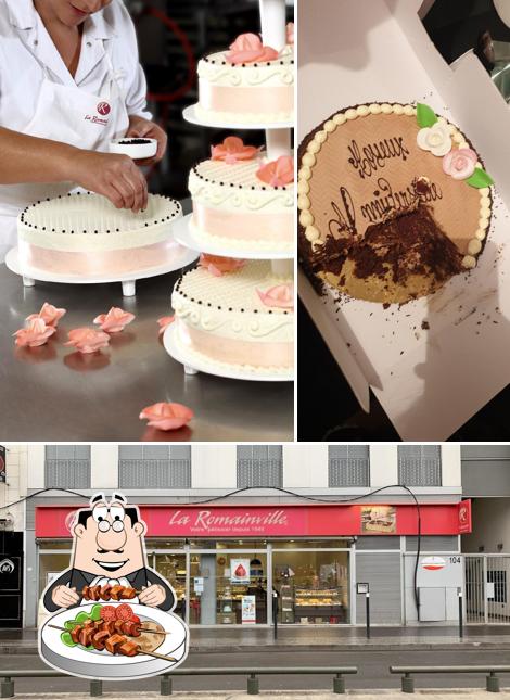 Parmi les diverses choses de la nourriture et la intérieur, une personne peut trouver sur Pâtisserie La Romainville - Saint-Denis