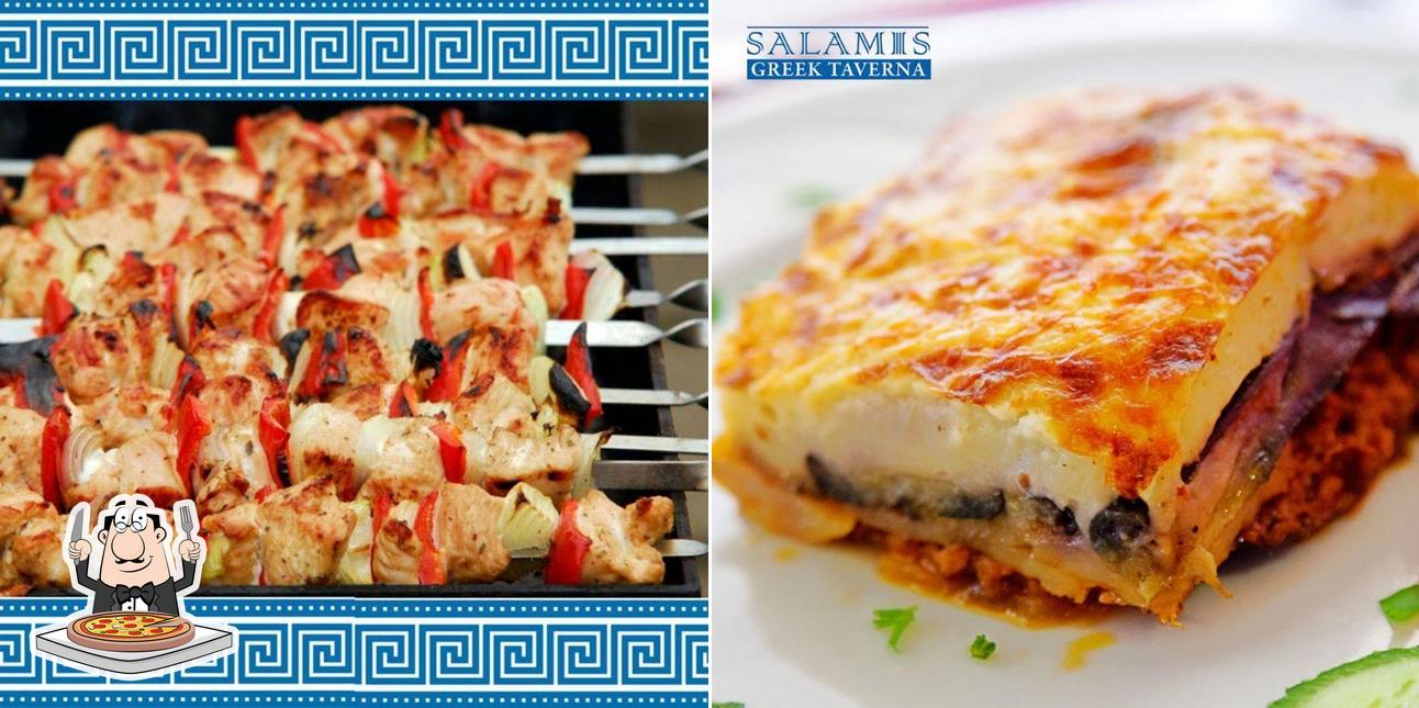 Elige una pizza en Salamis Greek Taverna