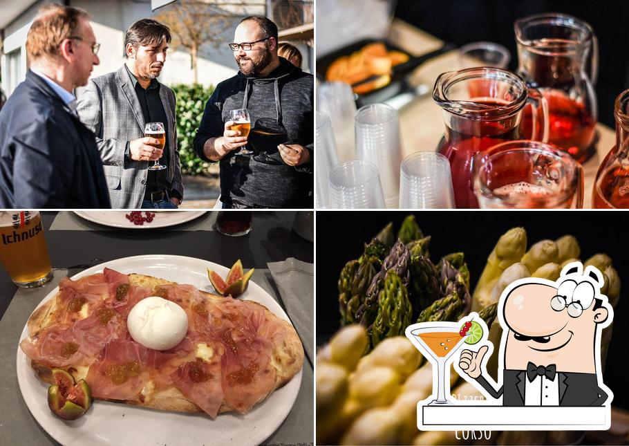 Pizzeria del corso si caratterizza per la bevanda e cibo