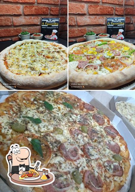 Escolha pizza no Pizzaria A Favoritta