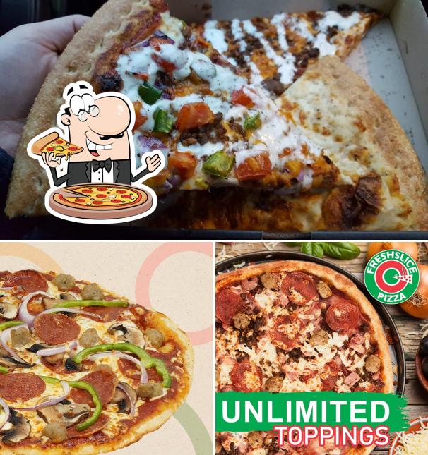 A Freshslice Pizza, vous pouvez commander des pizzas