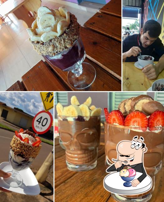 Garagem do Açaí oferece uma escolha de pratos doces