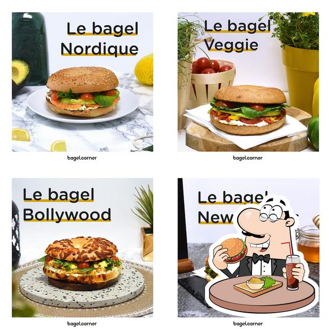 Les hamburgers de Bagel Corner - Bagels - Donuts - Café will conviendront différents goûts