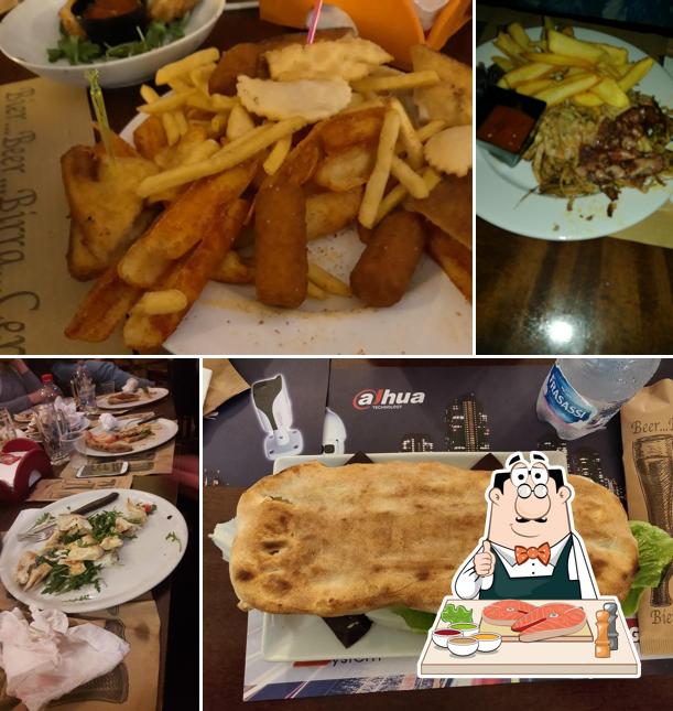 Fish and chips al Saloon pub