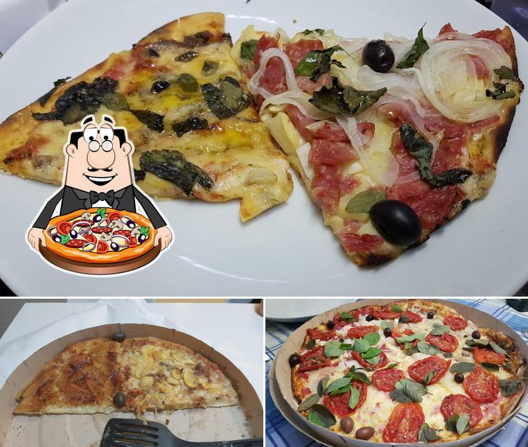 No Fogo de Lenha Pizzaria, você pode provar pizza
