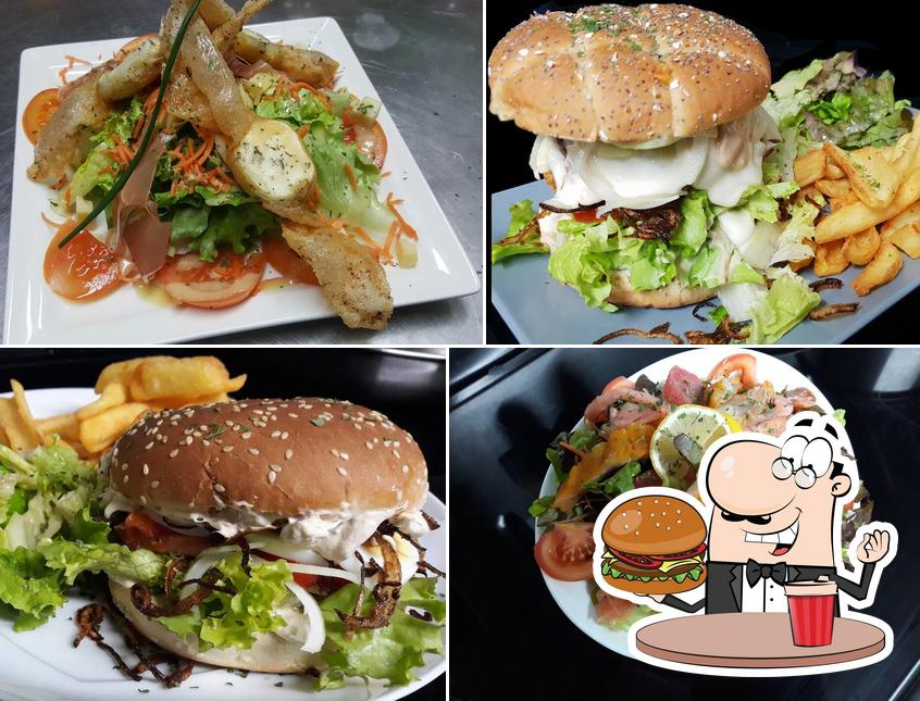 Try out a burger at LE BRETAGNE Pizzeria Brasserie