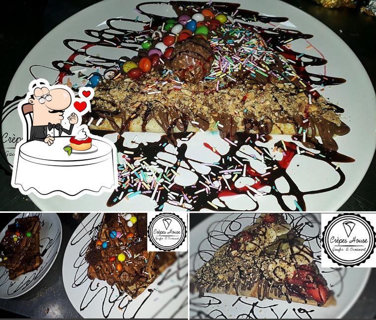 Crepe house sert une sélection de desserts