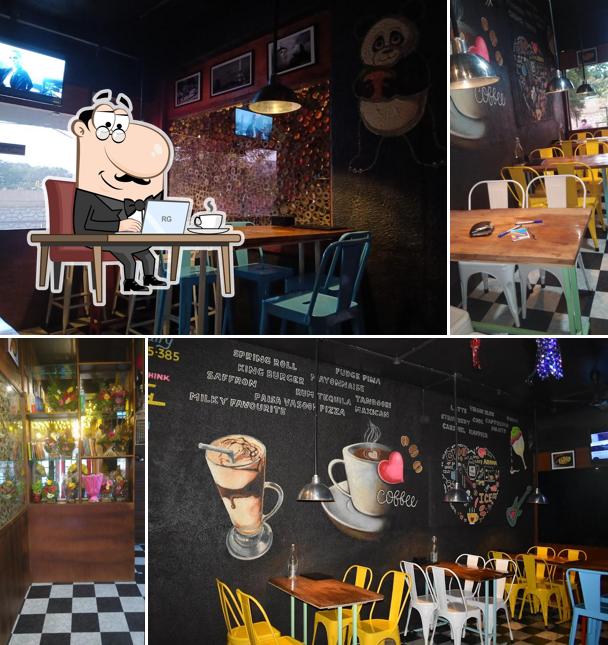 Take a seat at one of the tables at Cafe Hash Tag