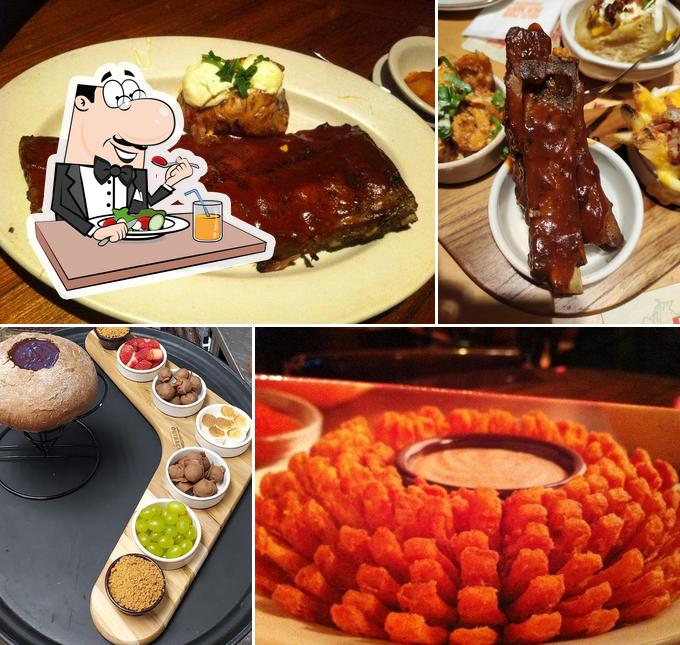 Comida em Outback Steakhouse Shopping Bourbon